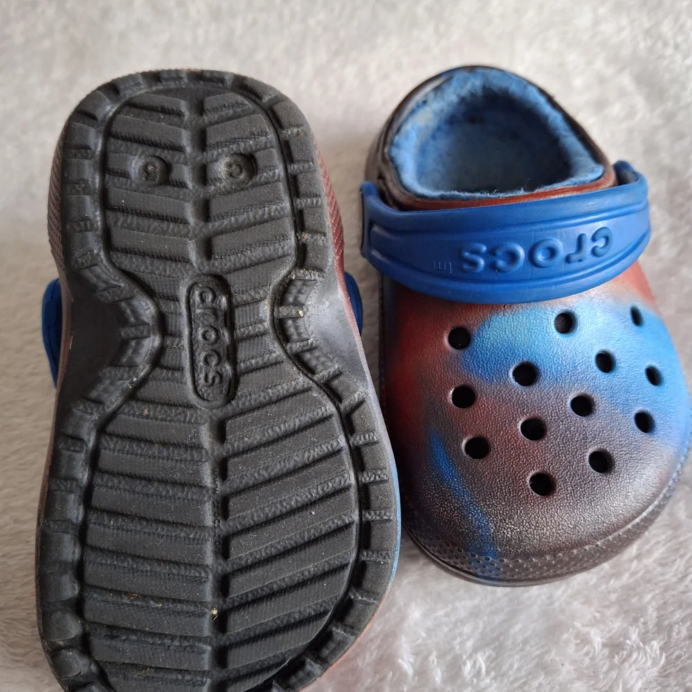 Crocs Kids' Blue and Red Clogs